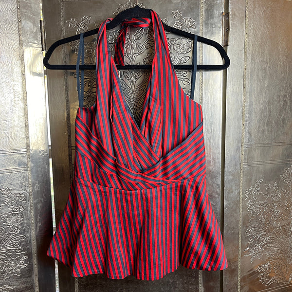 Anthropologie Odille Melosa Striped Halter Top - front view