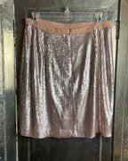 Calvin Klein Rose Gold Sequin Pencil Skirt Size 4 - back view