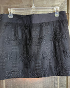 Milly Textured Black Mini Skirt Size 8 - back view
