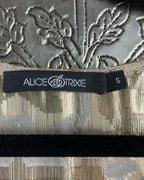 Alice & Trixie Metallic Gold Sleeveless Silk Blouse Size S - back view