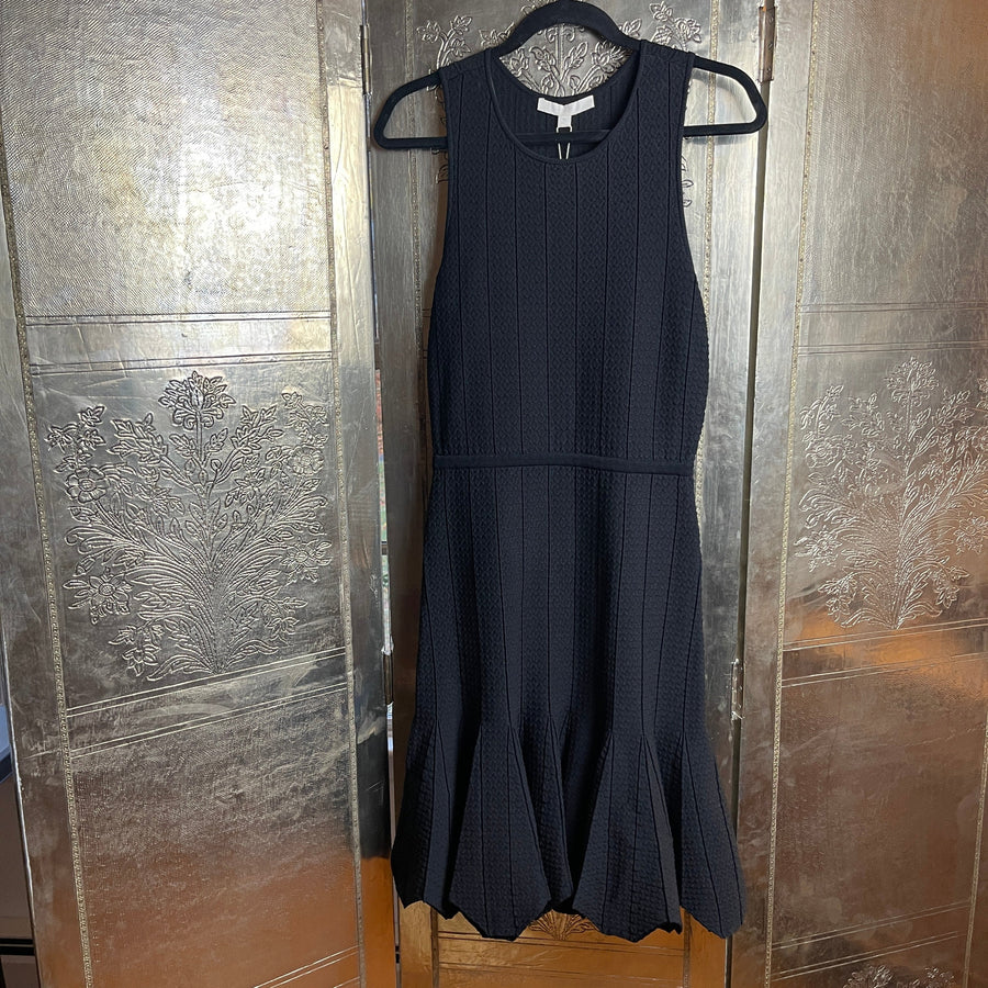 Jonathan Simkhai Black Sleeveless Knit Midi Dress - front view