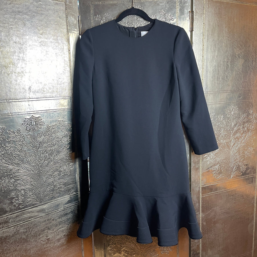 Victoria Beckham Flounce Hem Crepe Dress Size UK 6 (US 2) - front view
