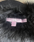 Calypso St. Barth Black Rabbit Fur Vest Size S - back view