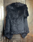 Calypso St. Barth Black Rabbit Fur Vest Size S - clothing tag photo