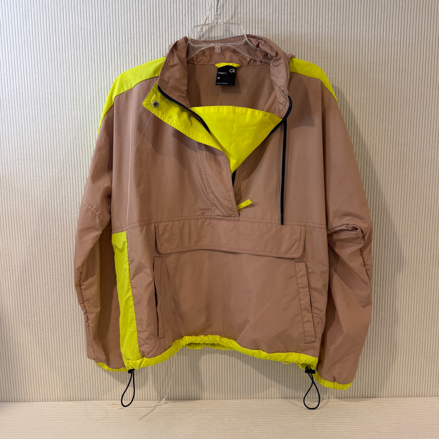 GapFit Colorblock Cropped Half-Zip Windbreaker Size M - image 1