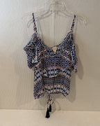 Surf Gypsy Printed Flutter Sleeve Top Size M - image 3