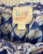 Surf Gypsy Printed Flutter Sleeve Top Size M - image 5