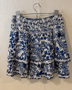Poupette St Barth Blue Tiare Ruffle Mini Skirt Size M - image 1