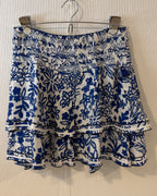 Poupette St Barth Blue Tiare Ruffle Mini Skirt Size M - image 2