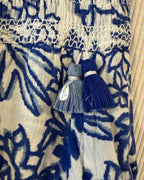 Poupette St Barth Blue Tiare Ruffle Mini Skirt Size M - image 3