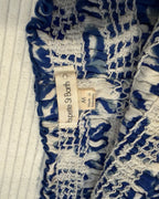 Poupette St Barth Blue Tiare Ruffle Mini Skirt Size M - image 4