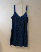 BB Dakota Blue Lace Mini Dress Size M - image 1