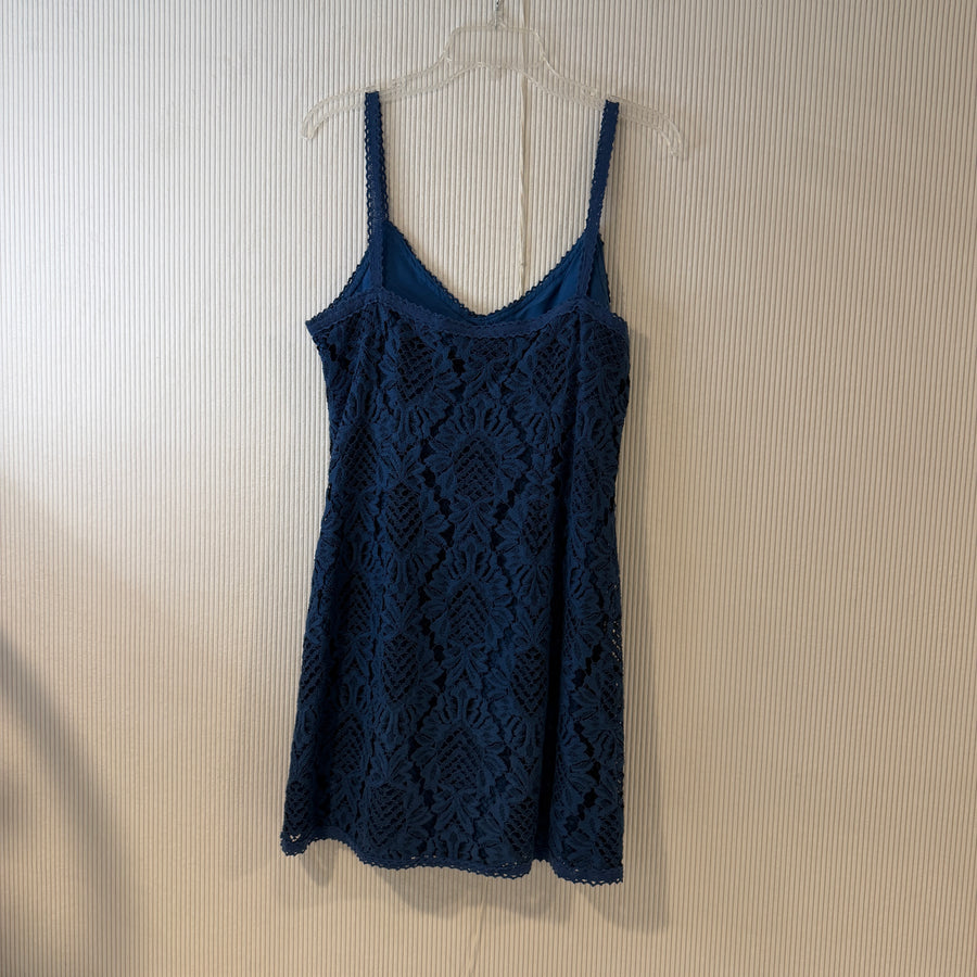BB Dakota Blue Lace Mini Dress Size M - image 1