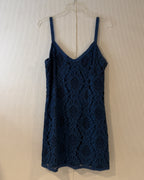 BB Dakota Blue Lace Mini Dress Size M - image 2