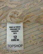 Topshop Lace Button-Front Peplum Top Size 12 (EUR 40) - image 4