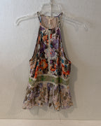 Rebecca Taylor Floral Halter Blouse Size 6 - image 1