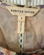 Rebecca Taylor Floral Halter Blouse Size 6 - image 2