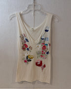 Future Paradise Embroidered V-Neck Tank Size M - image 2