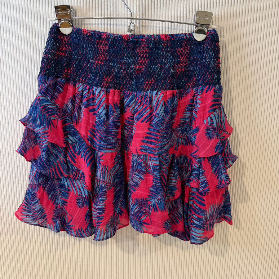 Tanya Taylor Silk Ruffle Mini Skirt Size 6 - image 1