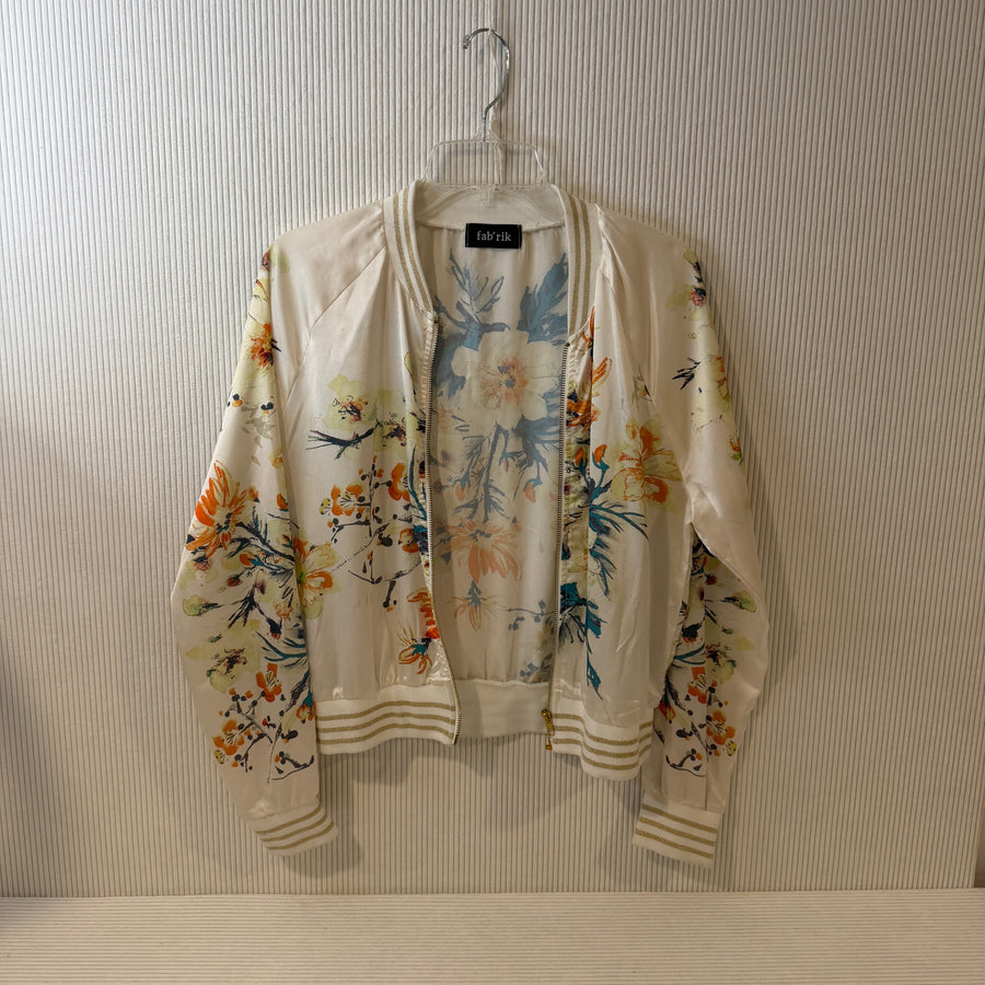 fab'rik Floral Bomber Jacket Size M - image 2
