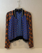 ASOS Mixed Print Bomber Blouse Size US 8 (UK 12) - image 2
