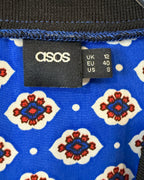 ASOS Mixed Print Bomber Blouse Size US 8 (UK 12) - image 3