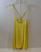 Alice and Trixie Yellow Silk Strappy Top Size M - image 2