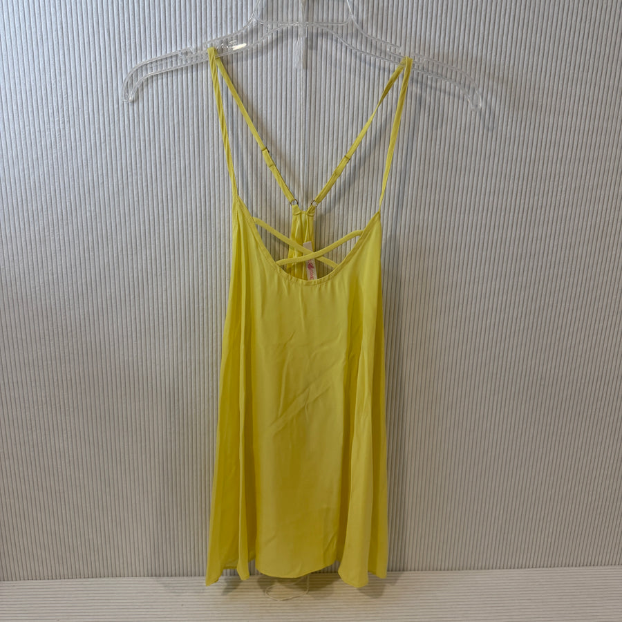 Alice and Trixie Yellow Silk Strappy Top Size M - image 2