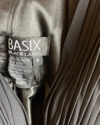 Basix Black Label Pleated Deep V-Neck Gown Size 6 - detail view 5