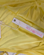 Alice and Trixie Yellow Silk Strappy Top Size M - image 4
