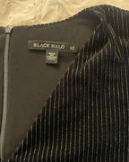 Black Halo Metallic Wrap Cocktail Dress Size 10 - front view