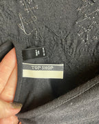 Topshop Embellished Open-Back Mini Dress Size 8 - back view