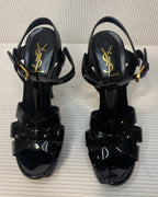 Saint Laurent Tribute Patent Leather Platform Sandals