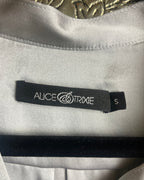 Alice & Trixie Silver Silk Henley Tunic Dress Size S - side view