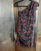 Veronica Beard Ballard Silk One-Shoulder Ruffled Mini Dress - clothing tag photo
