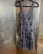 Chan Luu Grey Beaded Sleeveless Dress Size S - front view
