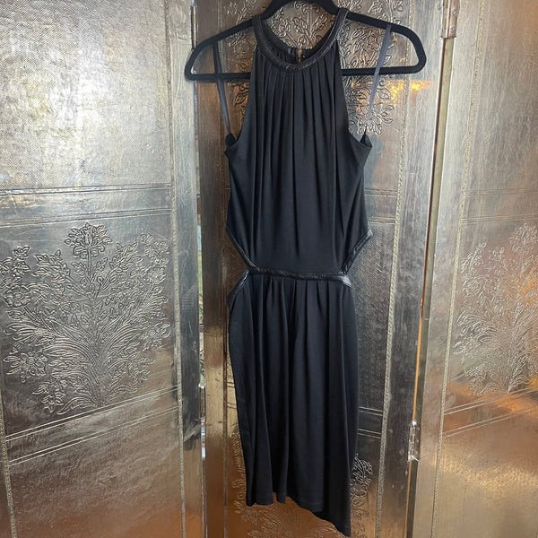 Alice & Trixie Black Halter Cutout Dress Size M - front view