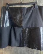Alice & Trixie Paneled Faux Leather Mini Skirt Size L - back view