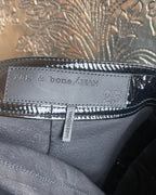Rag & Bone JEAN Patent Leather Mini Racer Skirt Size 25 - side view