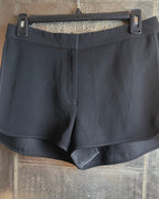Theory Black Tailored Shorts - front view