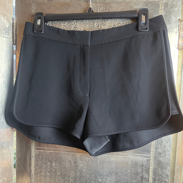 Theory Black Tailored Shorts - front view