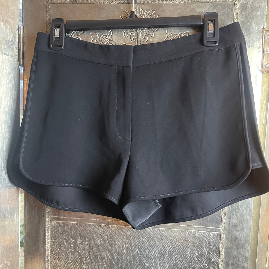 Theory Black Tailored Shorts - front view