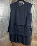 Helmut Lang Sleeveless Layered V-Neck Dress Size 2 - front view