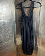 Graham & Spencer Black Draped Cowl-Neck Dress - side view