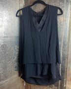 Adam Lippes Sleeveless Layered V-Neck Top Size 2 - front view