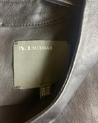 Muubaa Black Leather Shift Dress Size 10 - back view