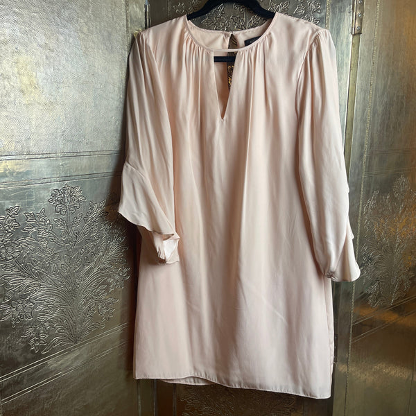 Alice & Trixie Blush Ruffle-Sleeve Shift Dress Size M - front view