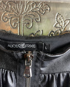Alice & Trixie Faux Leather Pleated Skirt Size L - back view