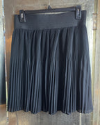 Zara Basic Black Pleated Skirt Size L - front view