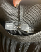 Zara Basic Black Pleated Skirt Size L - back view